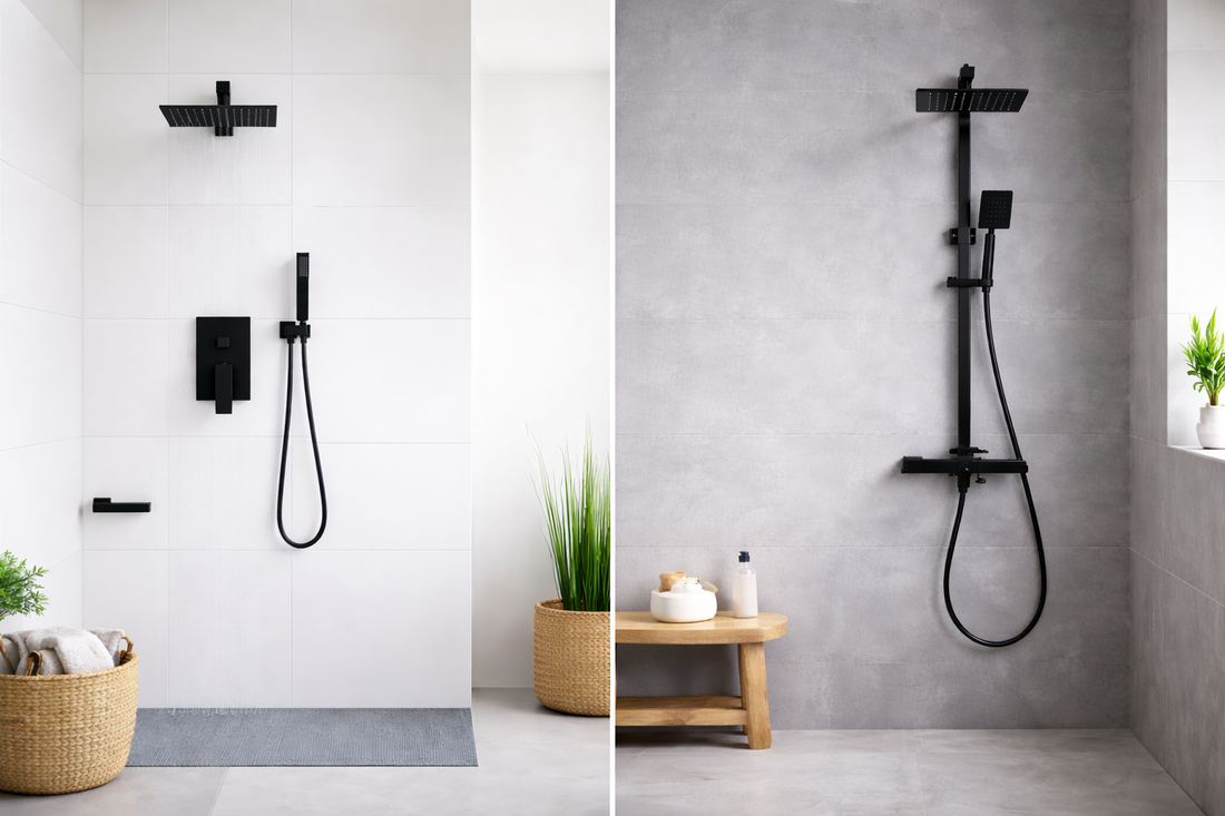 Colonne de douche apparente ou encastrée : laquelle choisir pour votre salle de bain ?