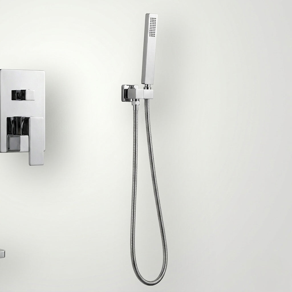 Douche encastré rectangulaire Aurevia - Argent