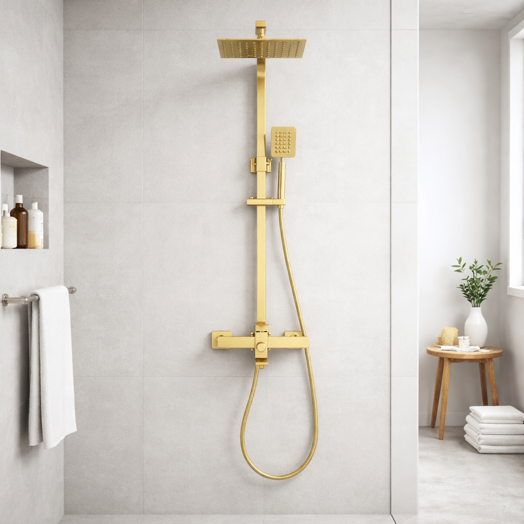 Colonne de Douche Aurevia Rectangulaire - Or