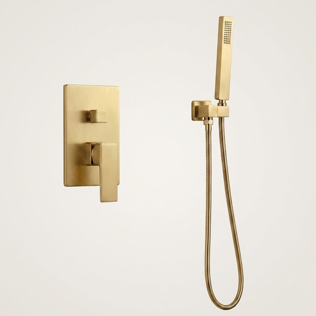 Douche encastré rectangulaire Aurevia - Or