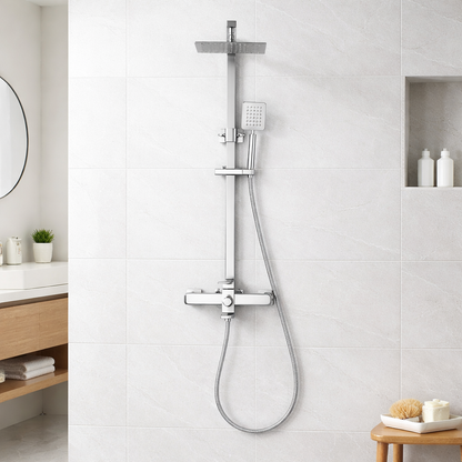 Colonne de Douche Aurevia Rectangulaire - Argent