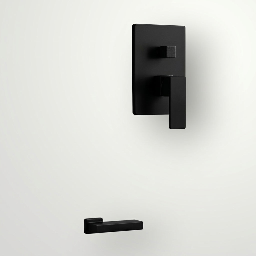 Douche encastré rectangulaire Aurevia - Noir
