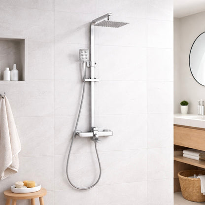 Colonne de Douche Aurevia Rectangulaire - Argent