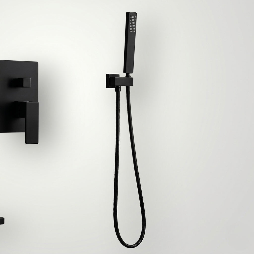 Douche encastré rectangulaire Aurevia - Noir