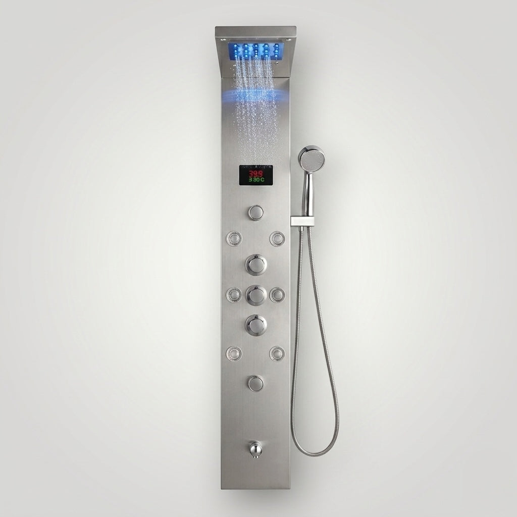 Colonne de Douche murale Aurevia Plus - Argent