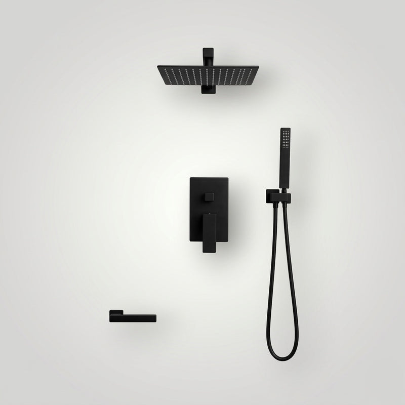 Douche encastré rectangulaire Aurevia - Noir