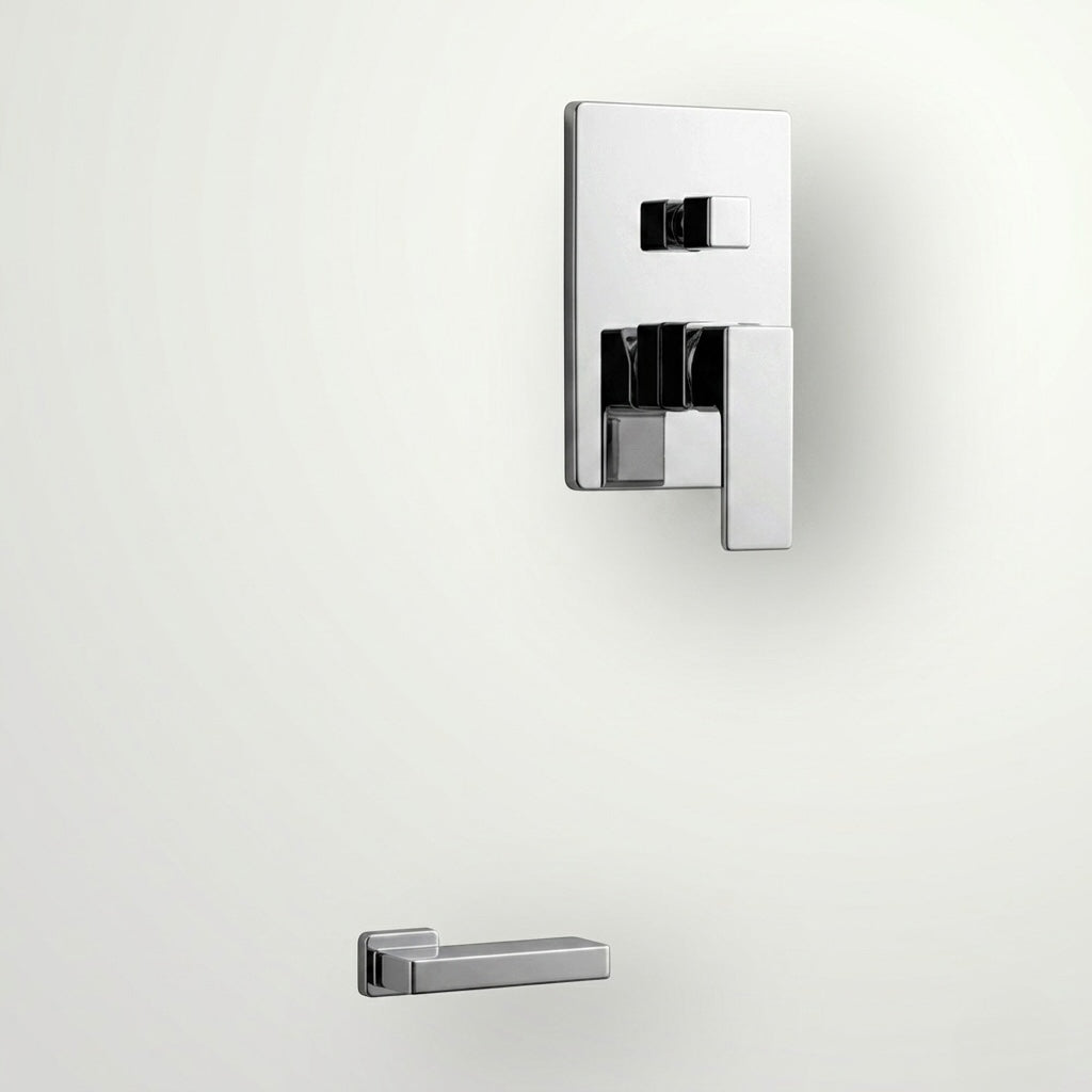 Douche encastré rectangulaire Aurevia - Argent